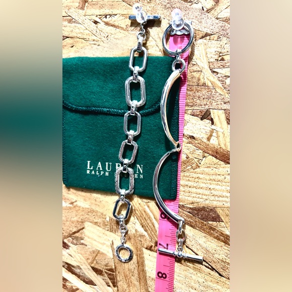 Ralph Lauren silver tone vintage bracketts x2 with original RL felt bag & box - Picture 6 of 7